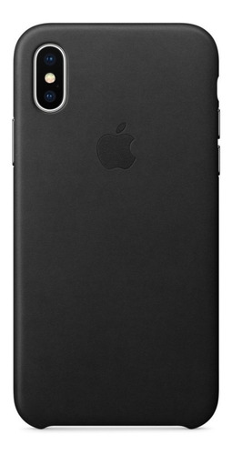 Apple Carcasa De Cuero Para iPhone X Black