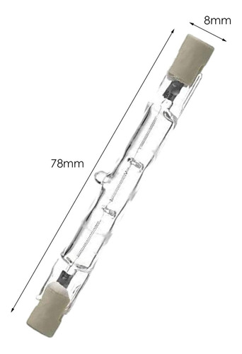 10 Bombillas Halógenas R7s, Tipo J Lineales Para J78 120w
