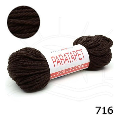 Lã Paratapet Pingouin 100g - 2 Cor 0716 - MARROM