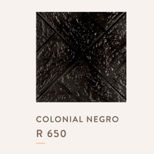 Piso Cementicio Colonial Negro 40x40 Razzante R650 Caj 0 (x