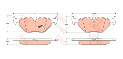 Pastilhas De Freio Tras. Para Bmw M3 Coupe 1992-2000 (e36)