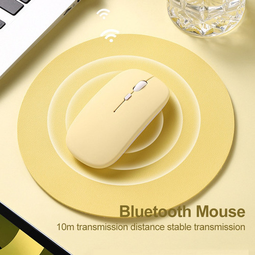 Ratón Inalámbrico Bluetooth 2.4g Portátil Mouse Recargable Color Blanco