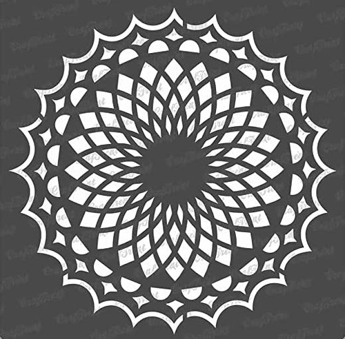 Craftreat Plantilla Mandala Lotus Para Pintar Madera Pared X