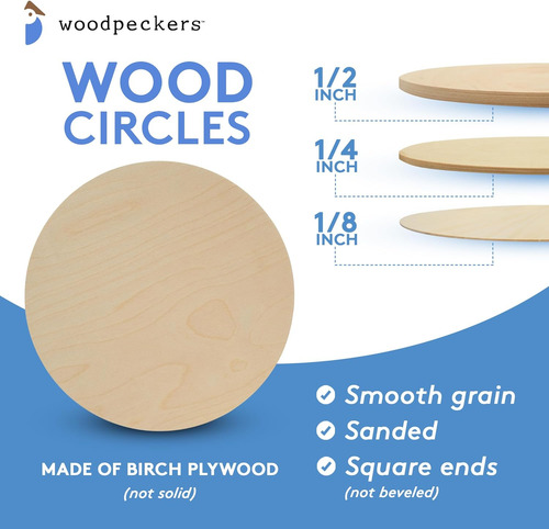 Círculos De Madera De Abedul Báltico Sin Terminar De ...