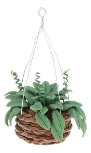 2 Decoración De Macetero En Miniatura Con Plantas Colgantes