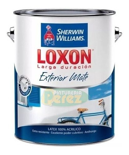 Loxon Exterior 4 Lts. Pintura Latex Acrilico Sherwin Rosario