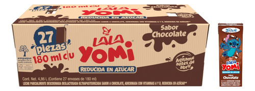 Lala Yomi Leche Sabor Chocolate. Pack De 27 Pzs De 180 Ml