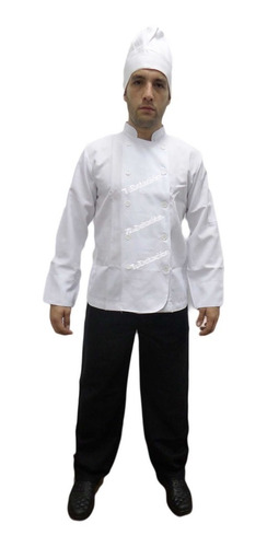 Filipina Blanca Chaqueta Cocina Chef Extra Grande Minimax