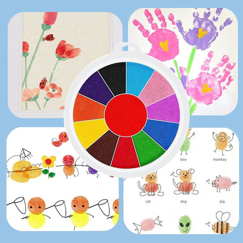 Juguete De Pintura De Dedos For Niños Pequeños + 12 Sellos