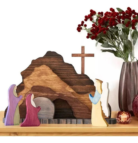 Set De Natividad De Madera Para Pascua: La Cena De Jesús Cri