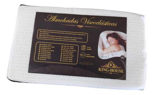 Almohada King-house 70x40 Visco Dual Curve Art 003