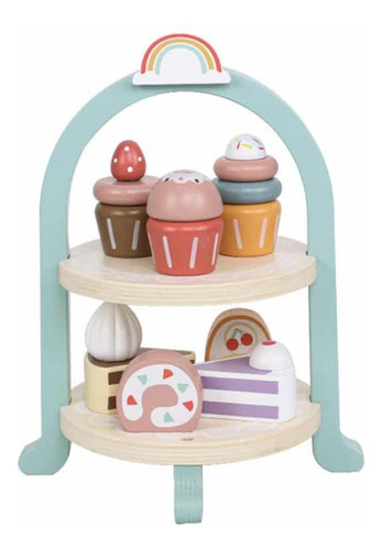 Juego De Postres Y Cupcakes Para Niños Pastelería De Madera