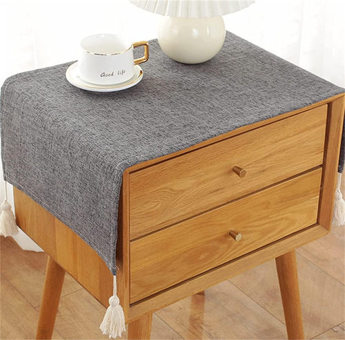 Mantel Antideslizante Para Mesita De Noche Gris Oscuro