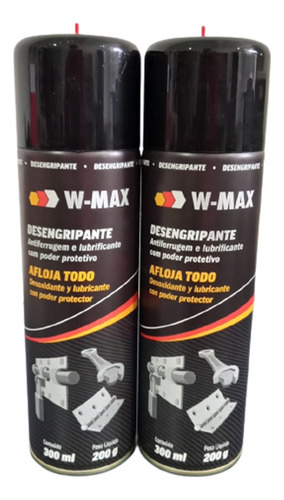 Kit 2 Lubrificante Spray E Desengripante Wurth W-max 300 Ml