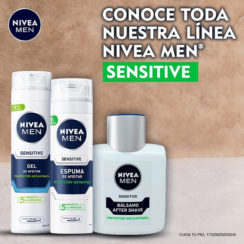 Gel Para Afeitar Nivea Men Sensitive Para Piel Sensible 200ml