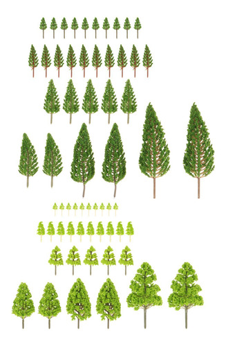 Rbol En Miniatura De Simulación De 62 Piezas Pinos Álamos