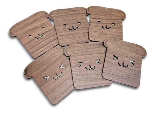 Posavasos Tostaditas - Madera Set De 6