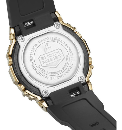 Reloj Casio Gms5600gb-1 Original Golden Para Dama E-watch Color de la correa Negro Color del bisel Dorado Color del fondo Negro