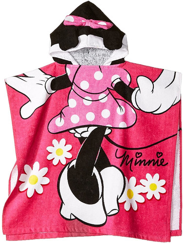 Poncho Con Capucha Minnie Mouse De Disney, 22 X 22, Toalla D