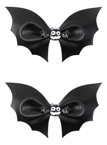 Pinzas Para El Pelo De Halloween Con Forma De Murciélago Neg