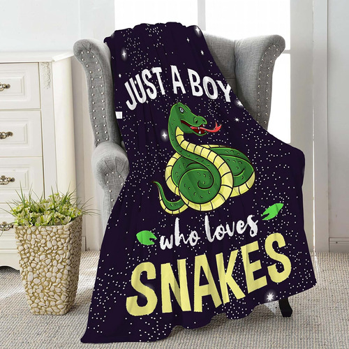 Just Boy Who Loves Snakes Manta De Franela Supersuave  ...