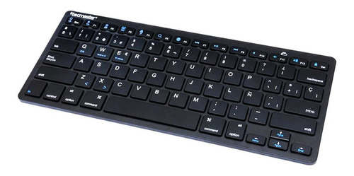 Mini Teclado Bluetooth Tecmaster Negro Idioma Español Latinoamérica