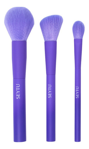 Set De Brochas Rostro Seytú Morado