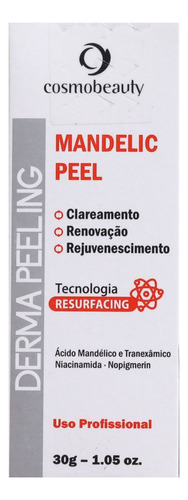 Mandelic Peel Derma Peeling Clareador Cosmobeauty Momento de aplicação Noite Tipo de pele Todo tipo de pele