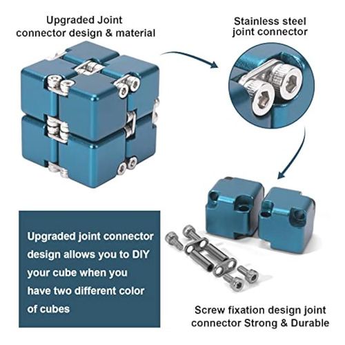 Cubo Infinito De Metal De Aleación De Aluminio Fidget Cube (