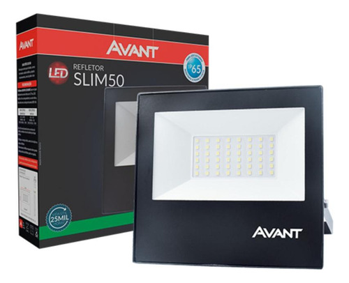 Refletor Led Avant 50w Luz Verde Bivolt Preto 5 Un