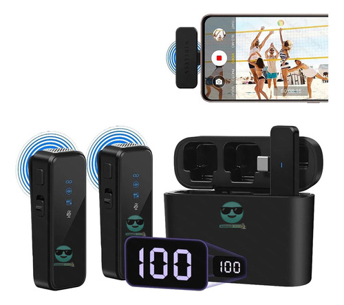 Microfone Android Lapela Celular Tipo C Duplo Bluetooth Usbc