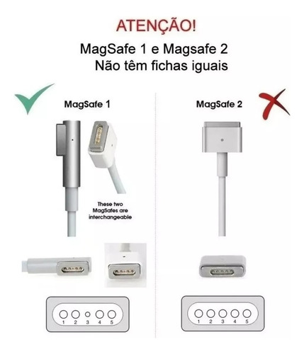 Carregador Hy Magsafe 1 60w Para Macbook Pro 2010 2011 2012 Branco