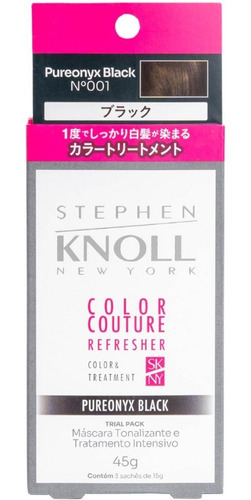 Máscara Stephen Knoll Color Couture 1 Black Preto 45g Sachê Tom 01 Pureonyx Black