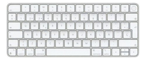 Teclado Bluetooth Apple Magic Con Touch Id Qwerty Inglés Internacional Color Gris