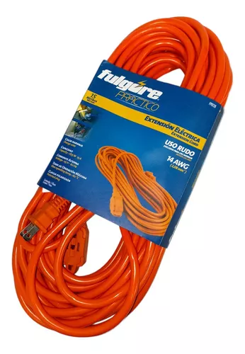 Extensión Eléctrica 20m Naranja Uso Rudo Fulgore Fp0129