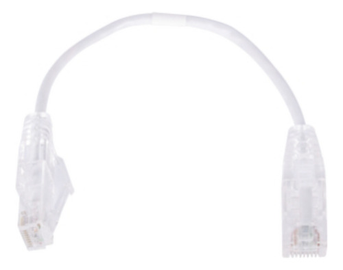 Cable De Parcheo Slim Utp Cat6 - 20 Cm Blanco Diámetro