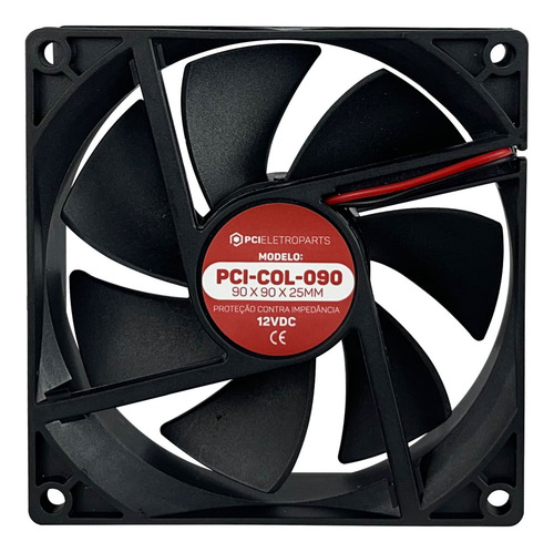 Microventilador 90x90x25mm 12v Cooler Pci Eletroparts