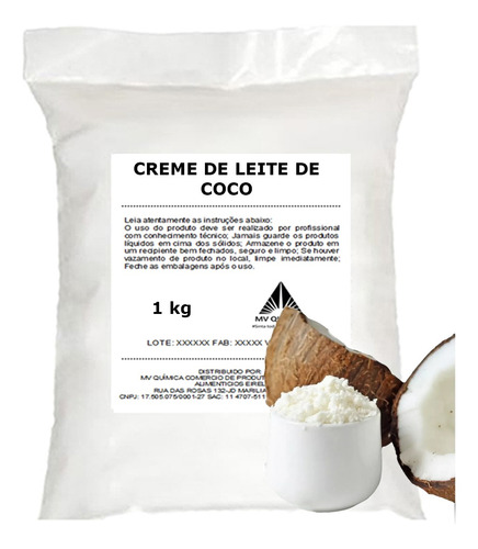 Creme De Leite De Coco Em Pó 1 Kg 100% Puro + Nota Fiscal