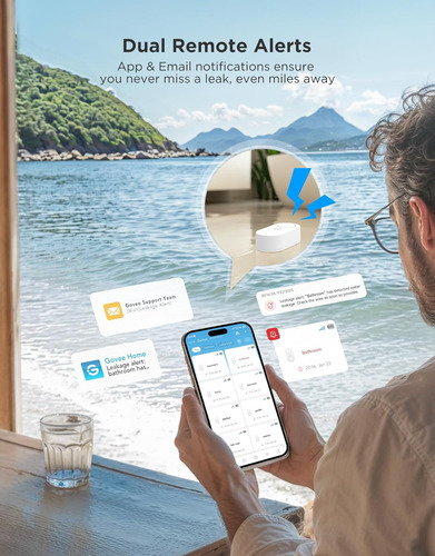 Detector De Fugas De Agua Wifi Con Alarma Ajustable