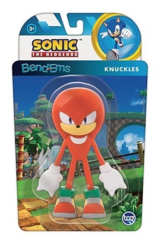 Muñeco Knuckles Sonic Flexible Posable Bend Ems - Premium