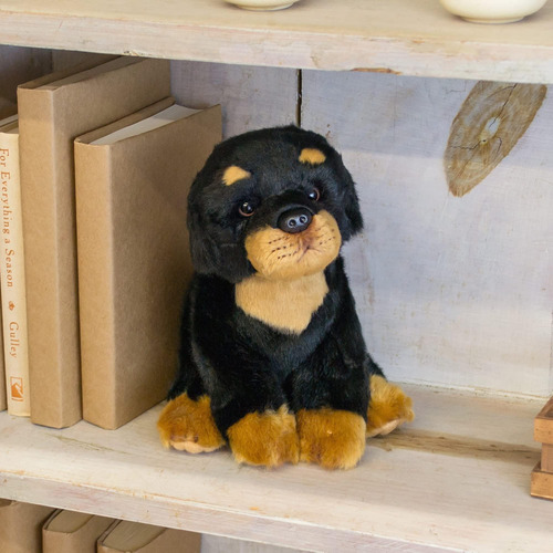 Demdaco Nat Y Jules Sentado Pequeño Perro Rottweiler Juguete