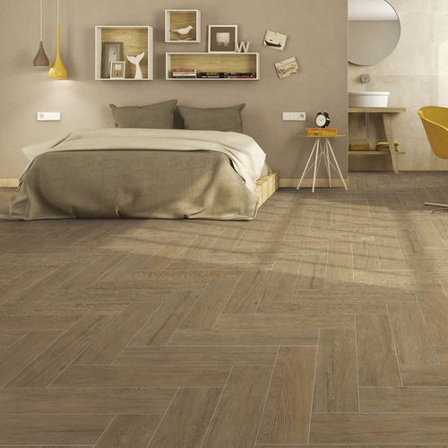 Porcelanato Tipo Madera 15x60 Tono Tabaco