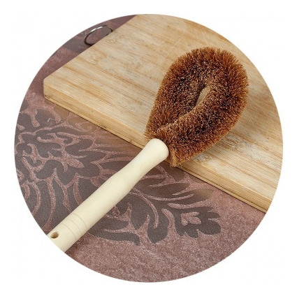 Cepillo Para Lavavajillas De Mango Largo Coir Brush