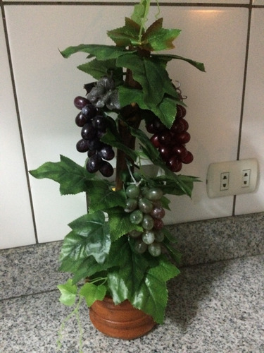 Planta Artificial Vid Con Racimos De Uvas De 45ctms