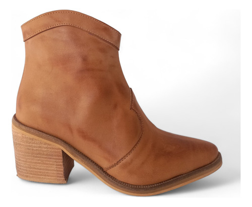 Bota Texana Mujer 100% Cuero. Romi.