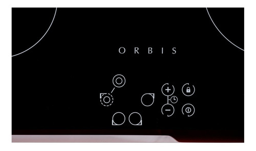 Imagen 2 de 2 de Anafe eléctrico Orbis EV4DEO negro 220V