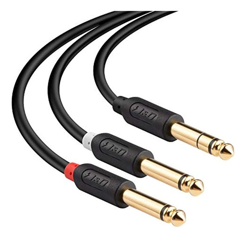 Jyd 6.35 Mm A 2 X 6.35 Mm, Chapado En Oro [serie Audiowave