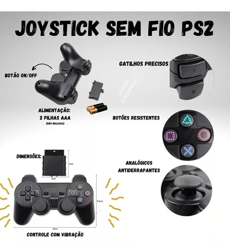 Controle Jogos Ps2 Com Fio Manete RESISTENTE