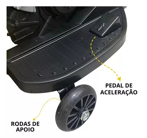 Motinha Elétrica Infantil Amarela Mini Moto Crianças Com Som Luz