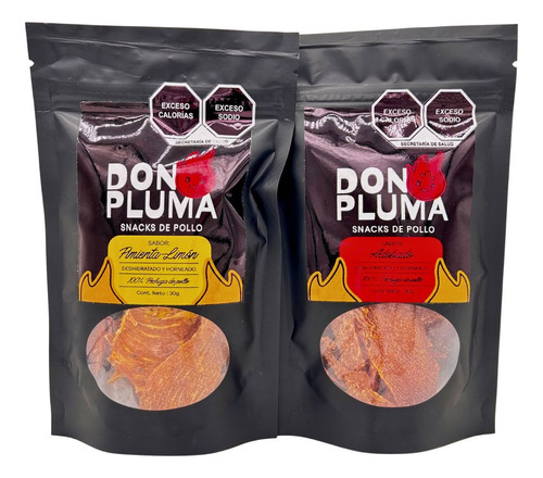 2 Snack De Pollo 30gr Pollo Deshidratado Don Pluma Nutritivo